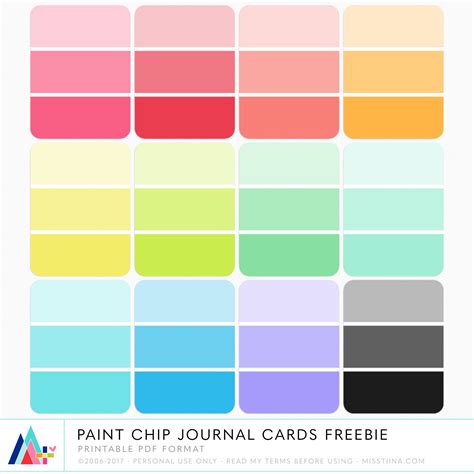 Printable Sample Paint Chips