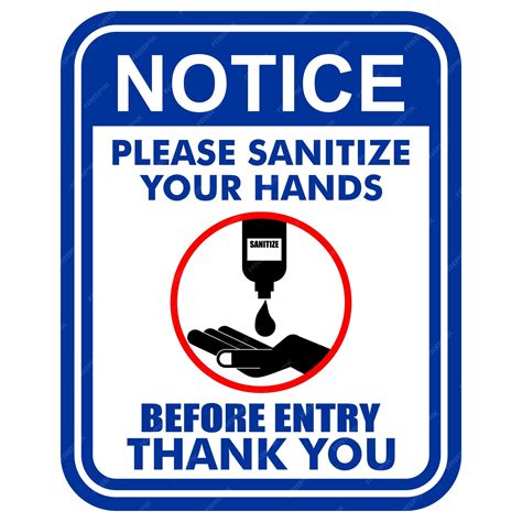Printable Sanitize Hands Sign