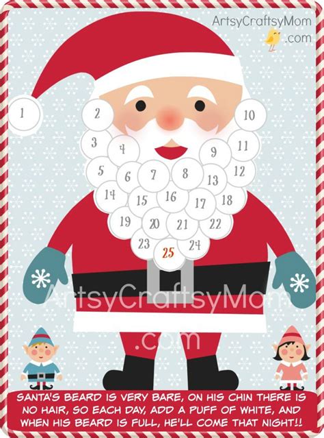 Printable Santa Advent Calendar