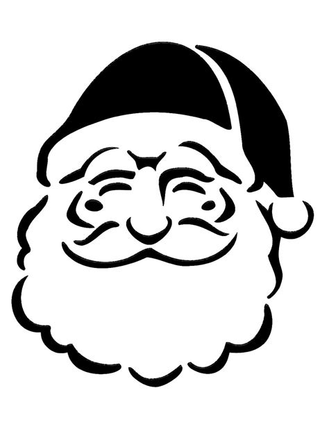 Printable Santa Clause Pumpkin Stencil