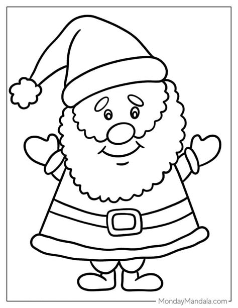 Printable Santa Color Sheet