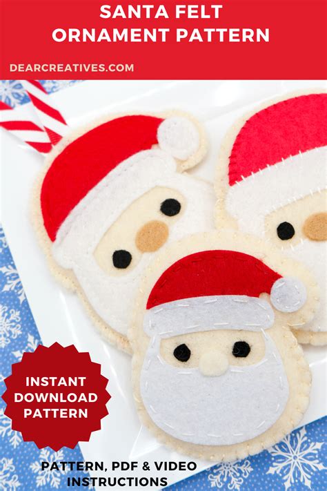 Printable Santa With Felt
