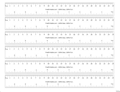 Printable Scale Ruler 1250