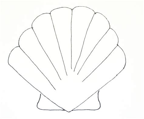 Printable Scallop Shell Template