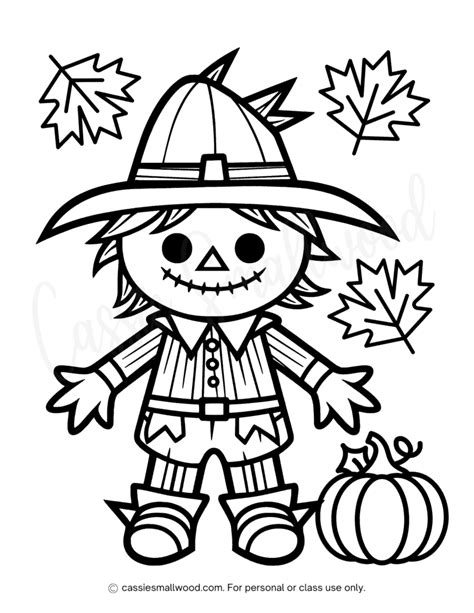 Printable Scarecrow Coloring Page