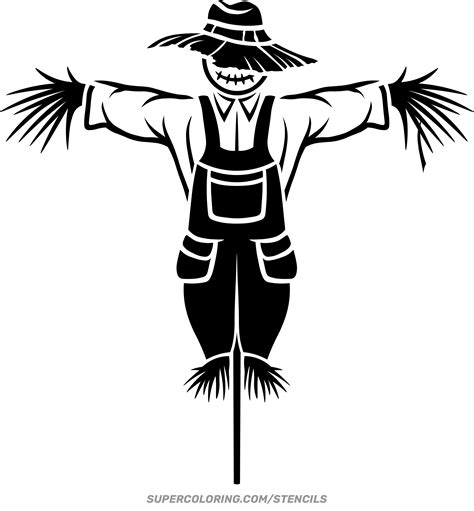 Printable Scarecrow Stencil