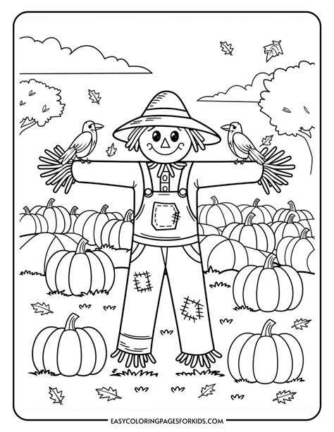 Printable Scarecrows To Color