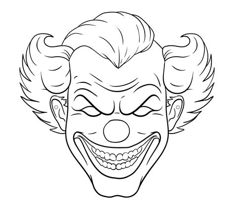 Printable Scary Clown Fac