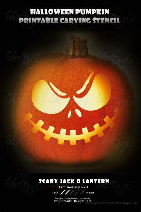 Printable Scary Jack O Lantern Patterns