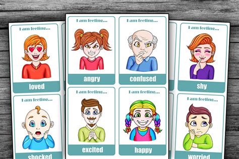 Printable Scenario Cards Match Facial Expression