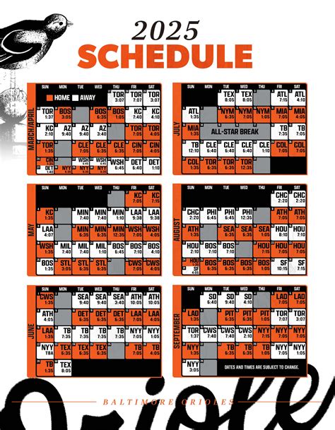 Printable Schedule For Orioles