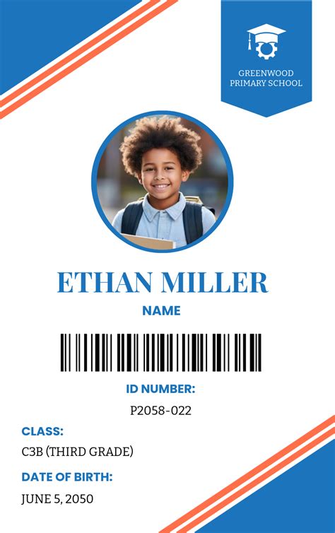 Printable School Card Kid