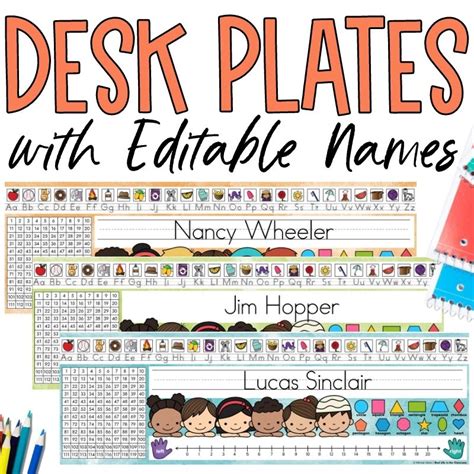Printable School Desk Labels