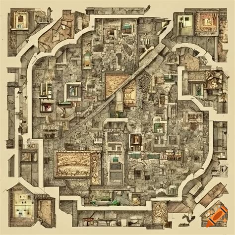 Printable Scifi Ruin Map