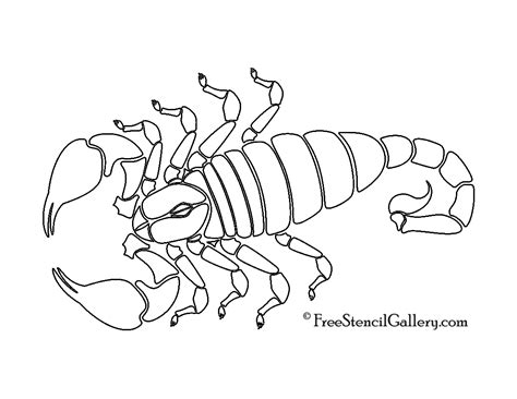 Printable Scorpion W2 Stencil Paint