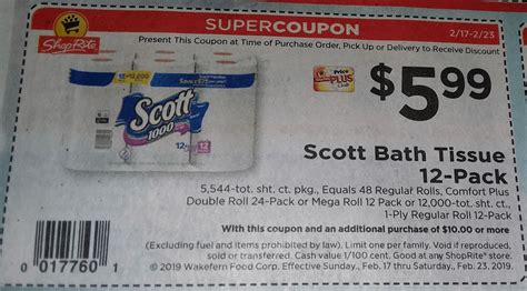 Printable Scott Bath Tissue Coupons