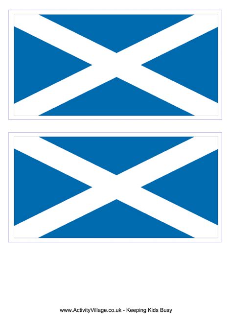Printable Scottish Flag Template