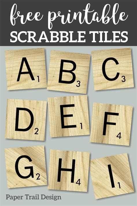 Printable Scrabble Letters Large