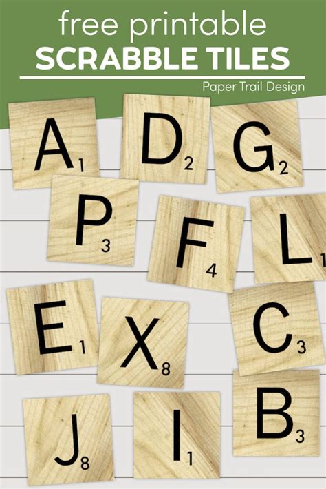 Printable Scrabble Tiles Pattern