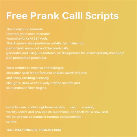 Printable Script For Prank Call