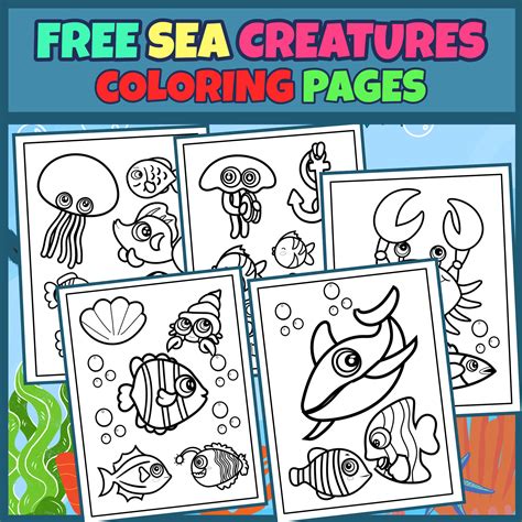 Printable Sea Creatures For Kids