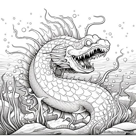 Printable Sea Monster Stencil