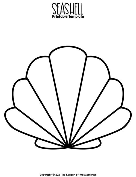 Printable Seashell Stencil