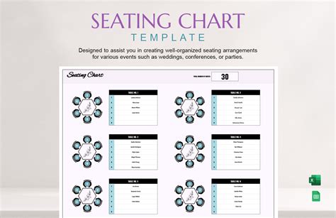 Printable Seating Chart 10X12