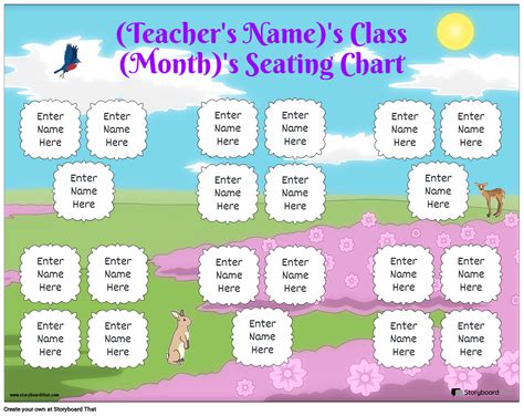 Printable Seating Chart For Kagen Groups