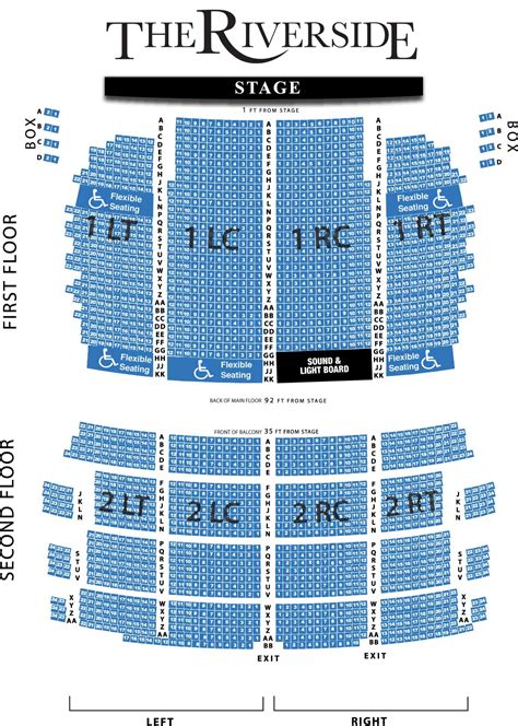 Printable Seating Chart For Riverside Theater