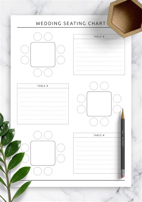 Printable Seating Chart Wedding Free