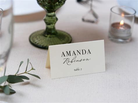 Printable Seating Name Cards
