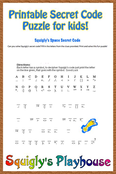 Printable Secret Code Activities