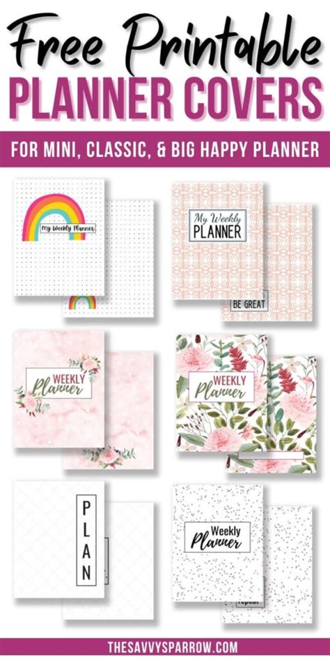Printable Section Covers Happy Planner