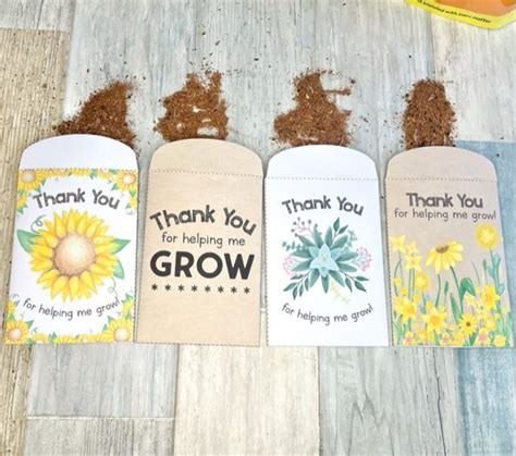 Printable Seed Packet Template Favors