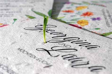 Printable Seed Paper Wedding Invitations