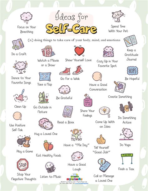 Printable Self Care Cards