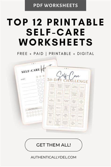Printable Self Help Charts