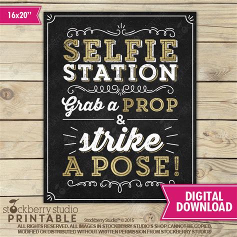 Printable Selfie Station Props