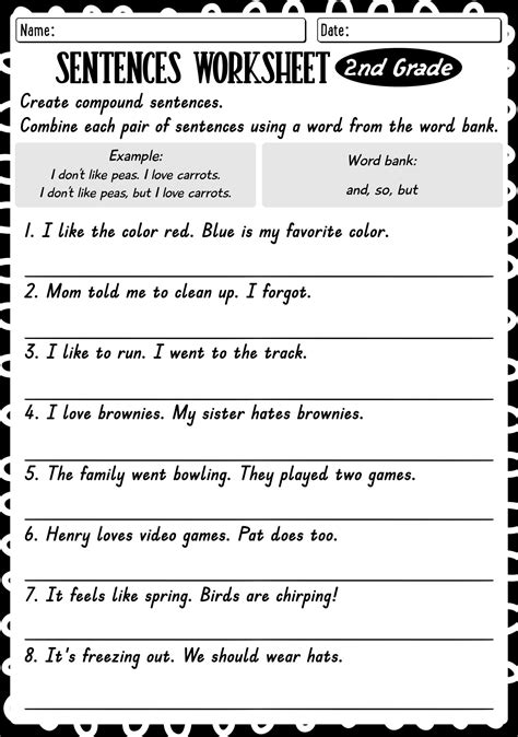 Printable Sentences For 2Nd Grade