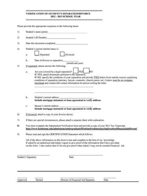 Printable Separationdivorce Filling Documents