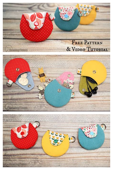 Printable Sew Round Coin Pouch Pattern