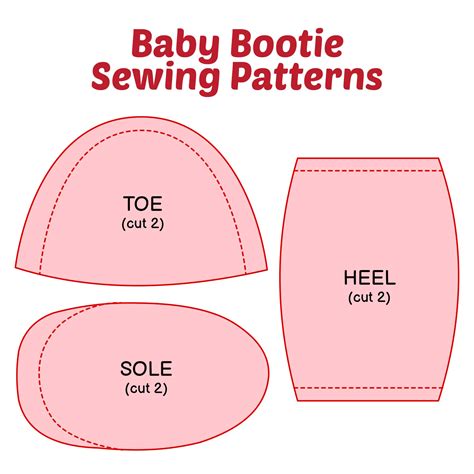 Printable Sewing Bootie Pattern