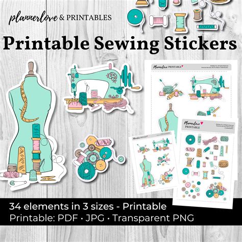Printable Sewing Machine Stickers