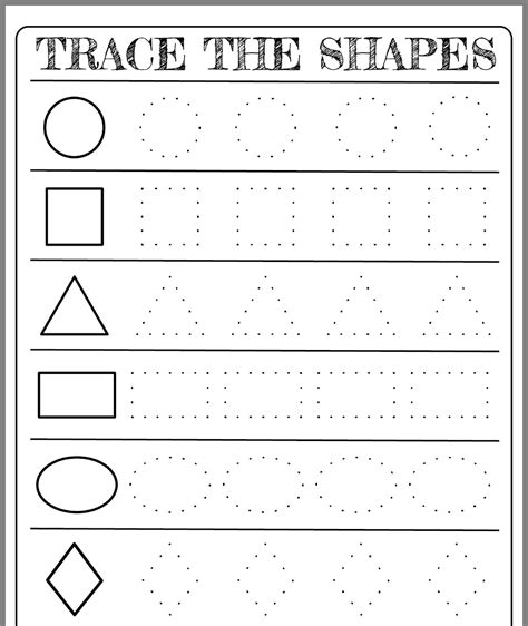 Printable Shape Activities For Preschool