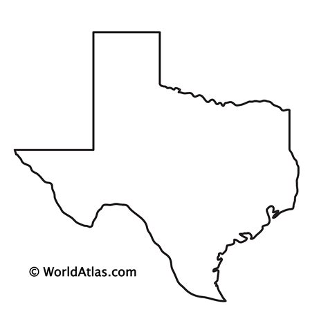 Printable Shape Of Texas