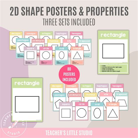Printable Shape Posters With Attributes