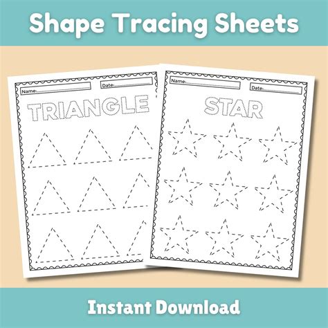 Printable Shape Sheets For Take Home