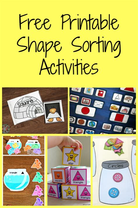 Printable Shape Sorting Activity