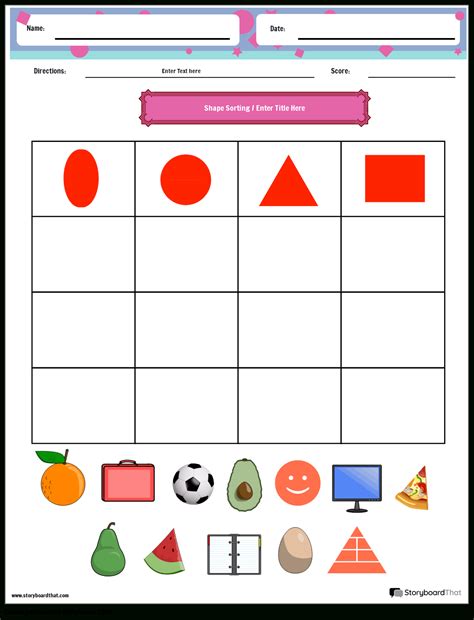 Printable Shape Sorting Free